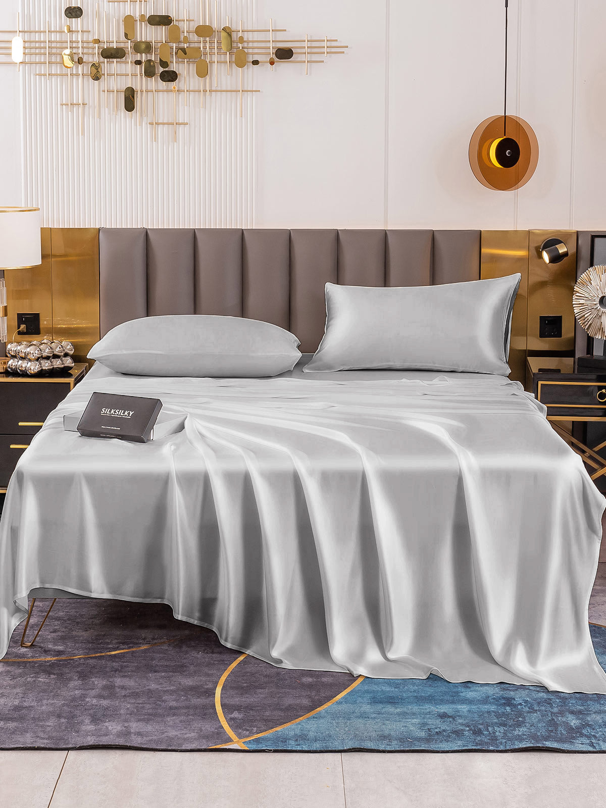 [Plata] SilkSilky-ES 19Momme Seda Pura Bedding Set 002