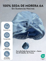 [Azul Acero] SilkSilky-ES Gorros De Dormir 003