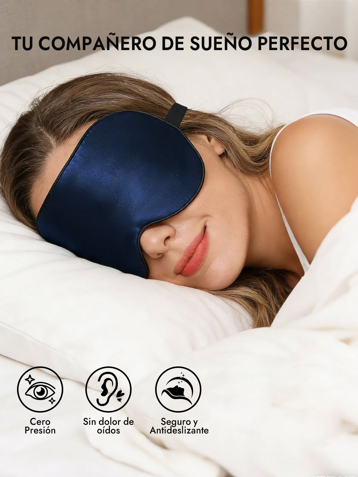 [Azul Oscuro] SilkSilky-ES Antifaces De Dormir 005