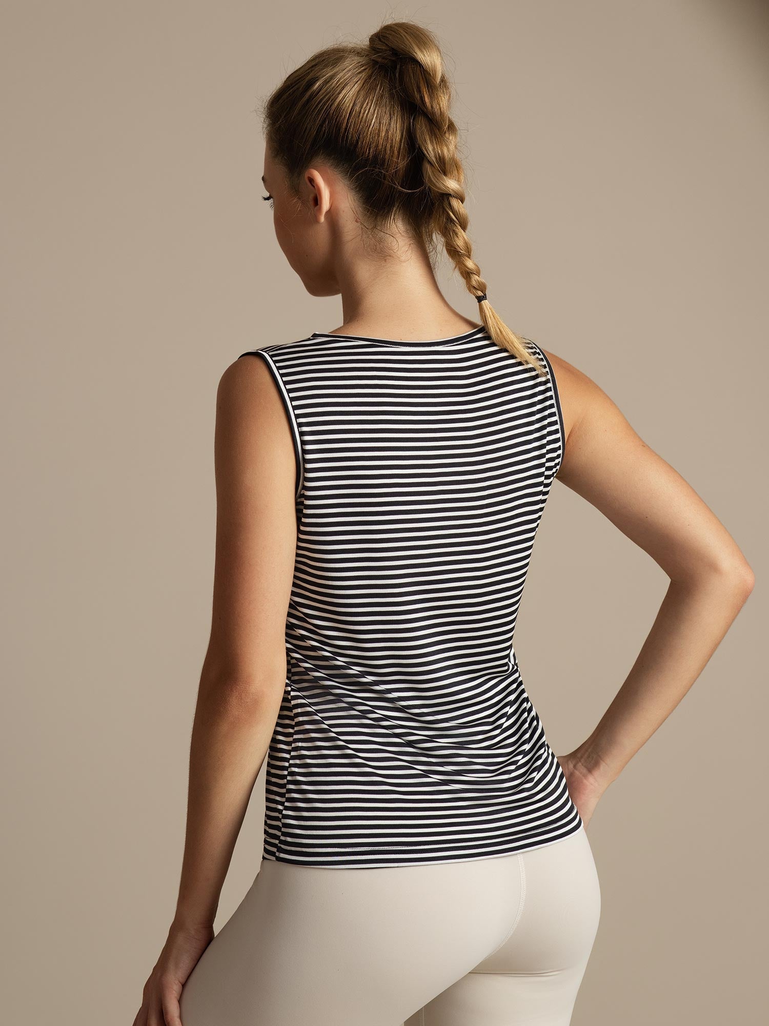 [Raya Blanca] SilkSilky-ES Sin mangas Cuello Redondo Top de tirantes 002