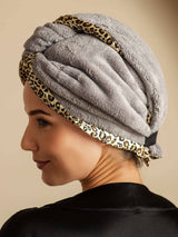 [Leopardo] SilkSilky-ES Turbante Para El Cabello 008