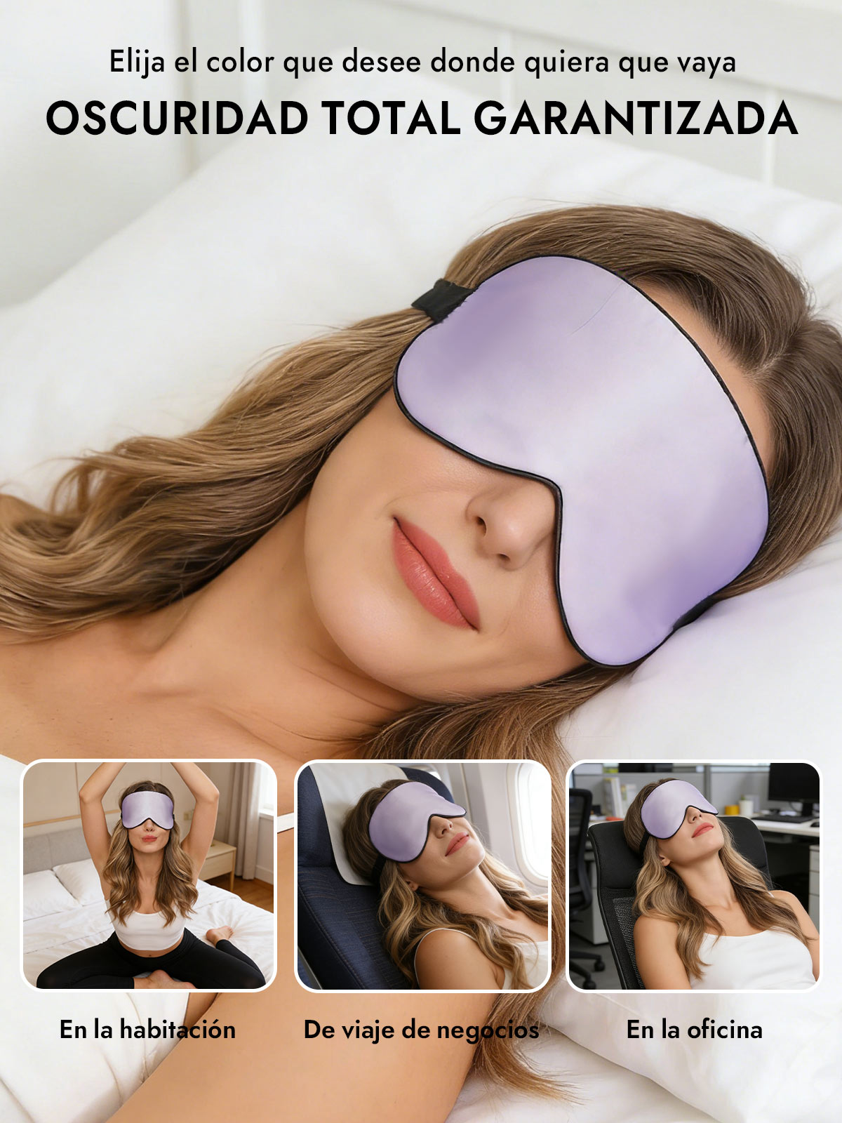 [Lavanda] SilkSilky-ES Antifaces De Dormir 006