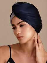 [Azul Oscuro] SilkSilky-ES Turbante Para El Cabello 003