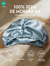 [Azul Claro] SilkSilky-ES Gorros De Dormir 002