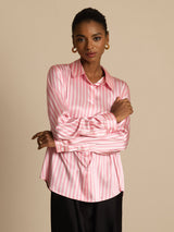 [Raya Rosa] SilkSilky-ES Long Sleeve Lapel Collar Blusas de Mujer 005