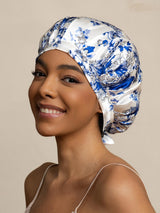 [Porcelana Azul Y Blanca] SilkSilky-ES Gorros De Dormir 001