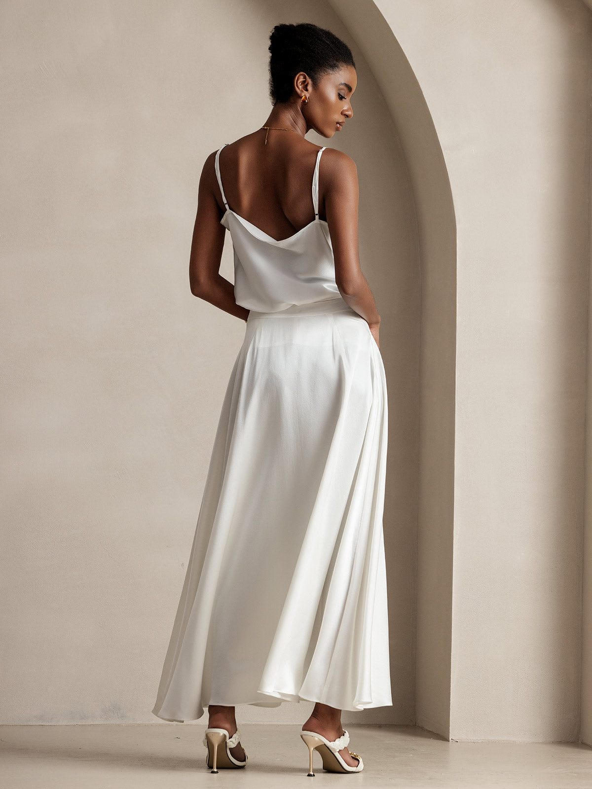 [Blanco] SilkSilky-ES 19Momme Seda Skirt 002