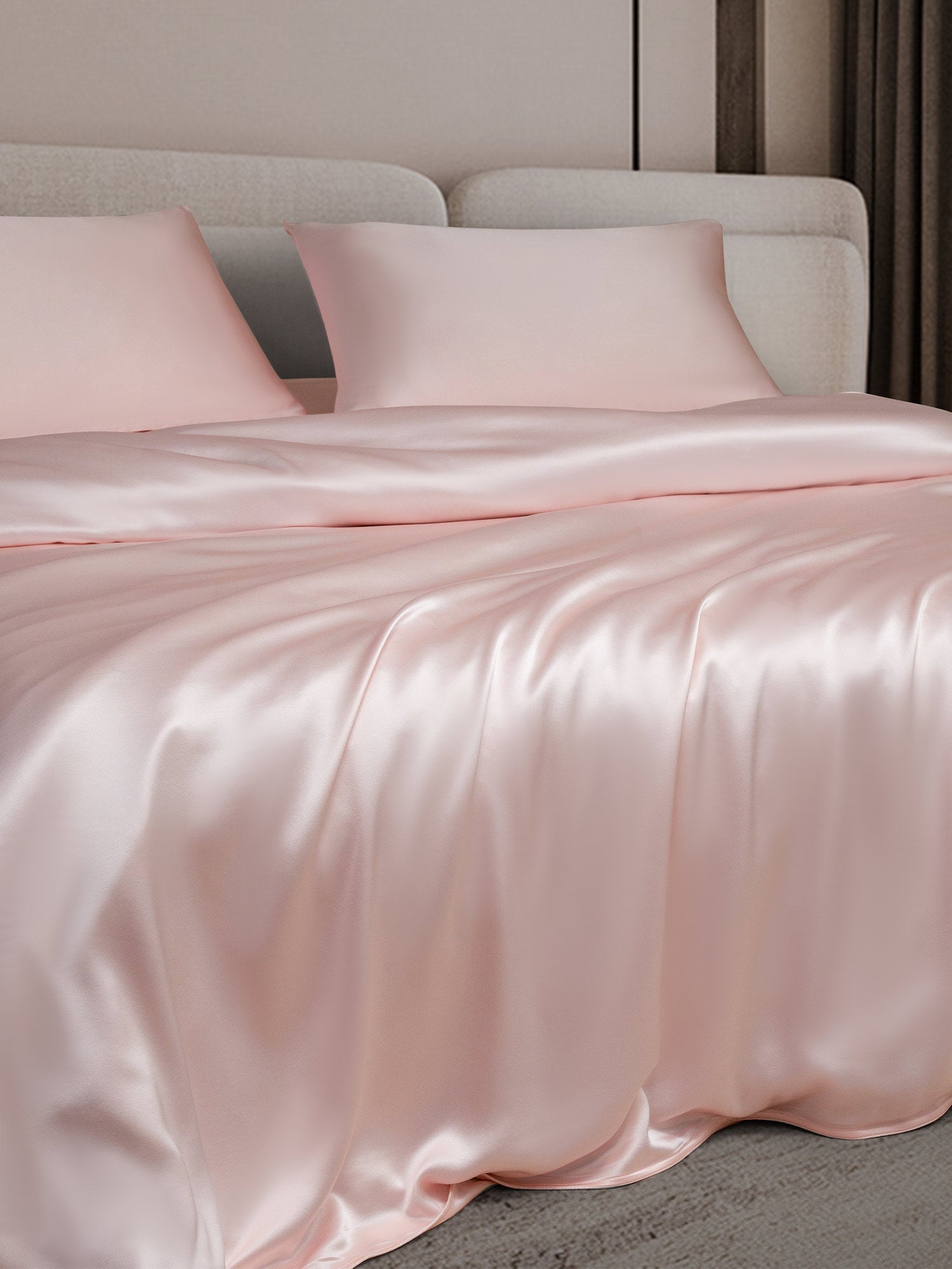 [Rosa] SilkSilky-ES 19Momme Juego de ropa de cama 003