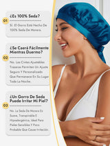 [Azul Real] SilkSilky-ES Gorros De Dormir 005