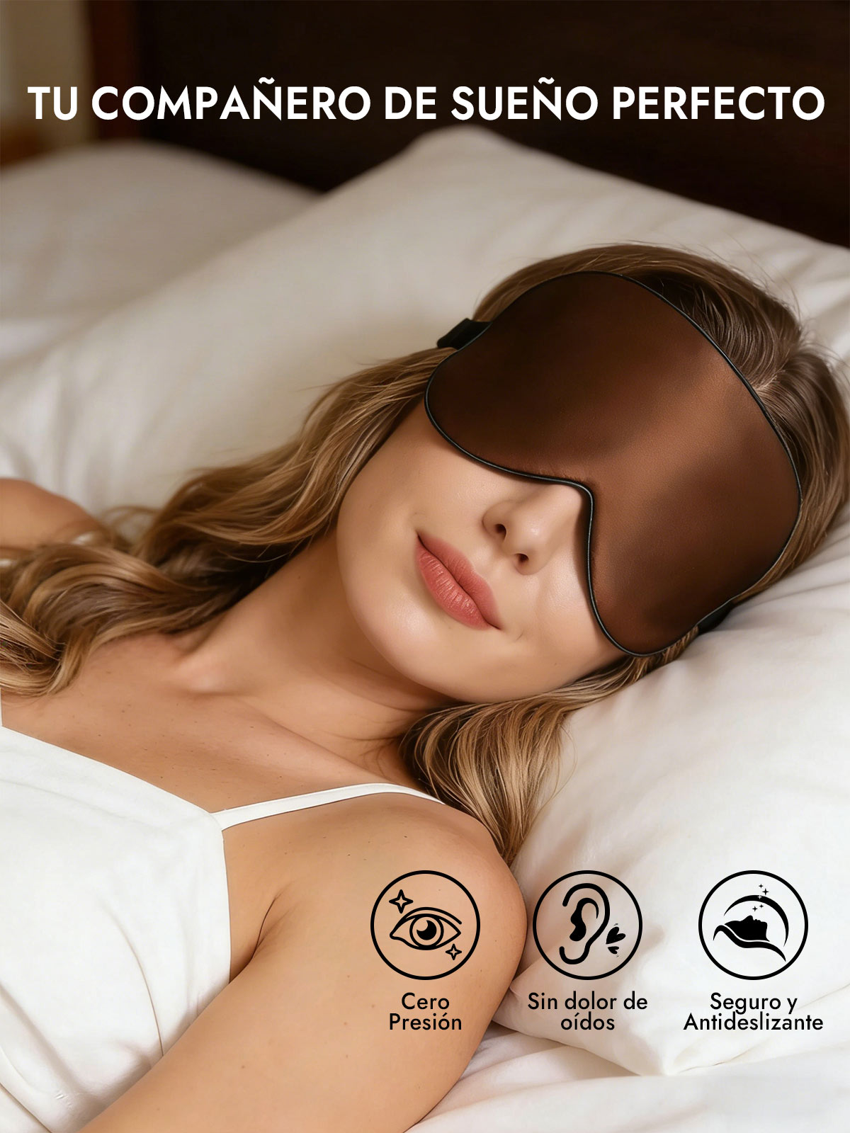 [Marrón] SilkSilky-ES Antifaces De Dormir 005