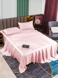 SilkSilky ES 25Momme Seda Pura Bedding Set Rosa 002