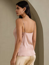 [Toscana] SilkSilky-ES Spaghetti Strap Cowl Neck Top de tirantes 002