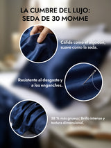 [Azul Oscuro] SilkSilky-ES 30Momme Fundas De Almohada 002
