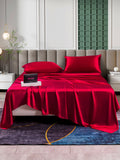 SilkSilky ES 25Momme Seda Pura Bedding Set Vino 002