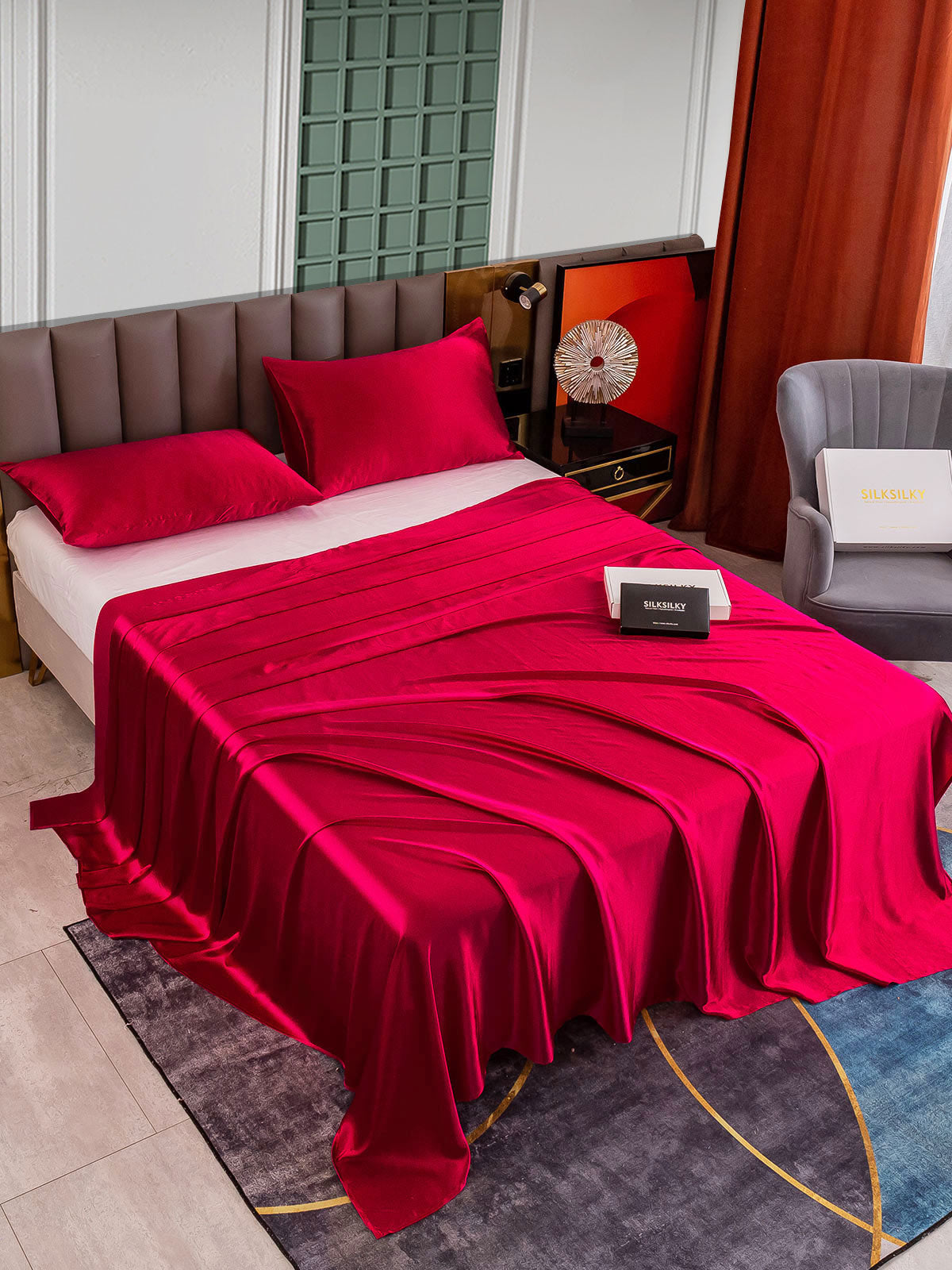 [Vino] SilkSilky-ES 25Momme Seda Pura Bedding Set 002