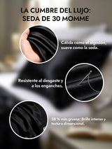 [Negro] SilkSilky-ES 30Momme Fundas De Almohada 002