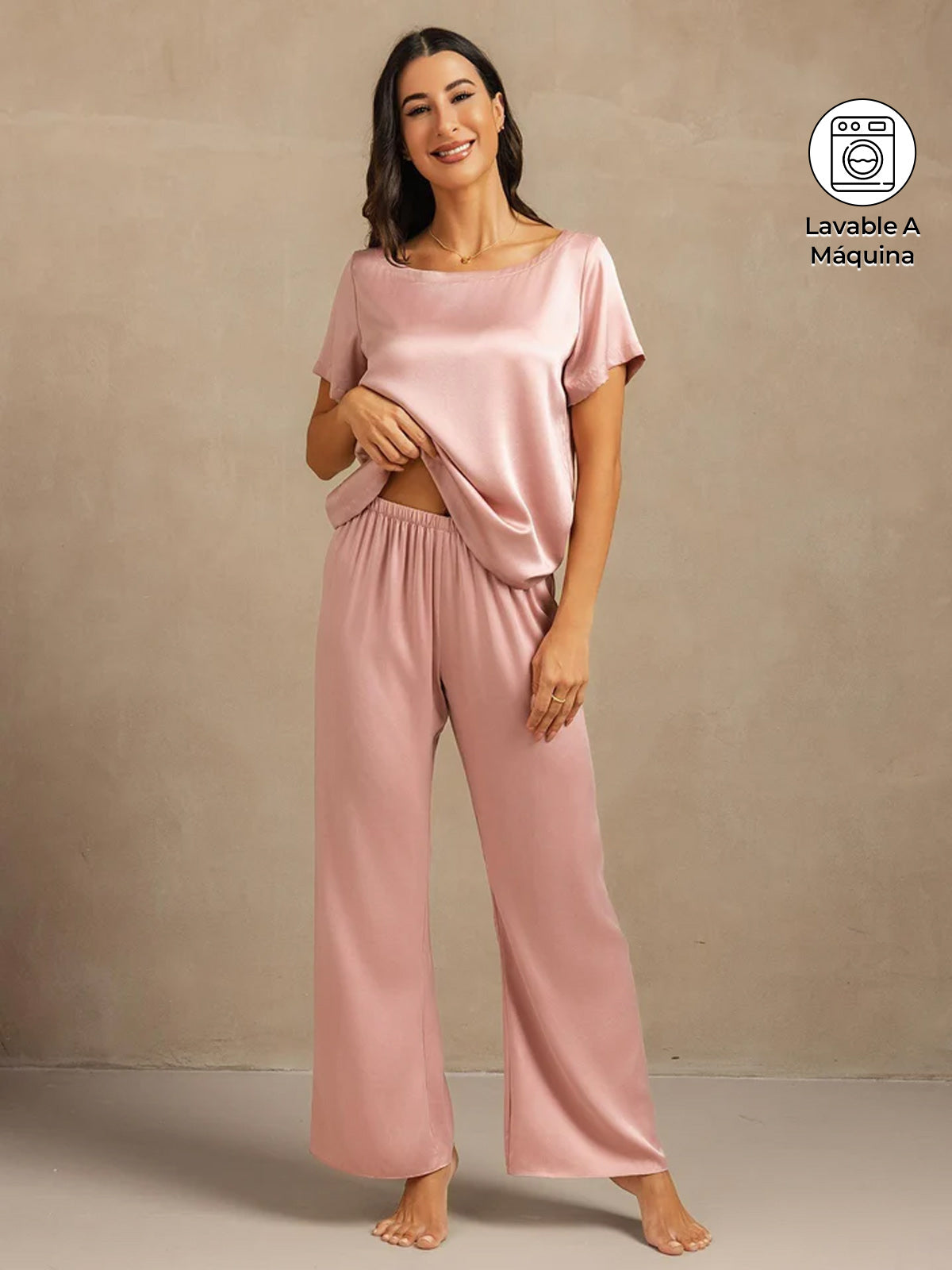 [Piel De Melocotón] SilkSilky-ES 19Momme Seda Womens Pajamas 001