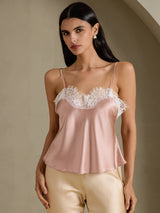 [Toscana] SilkSilky-ES Spaghetti Strap V Neck Top de tirantes 001