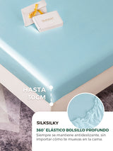 [Azul Claro] SilkSilky-ES 19Momme Sábana 004