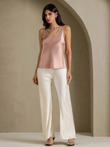 [Toscana] SilkSilky-ES Sleeveless V Neck Top de tirantes 005
