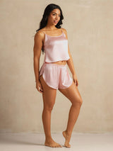 [Rosa] SilkSilky-ES Spaghetti Strap Conjunto de tirantes 006