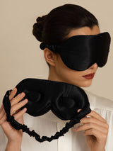 [Negro] SilkSilky-ES 22Momme Antifaces De Dormir 002
