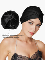 [Negro] SilkSilky-ES Gorros De Dormir 004