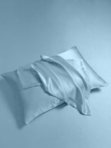 [Azul Claro] SilkSilky-ES 19Momme Juego de ropa de cama 005