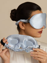 [Azul Claro] SilkSilky-ES 22Momme Antifaces De Dormir 002