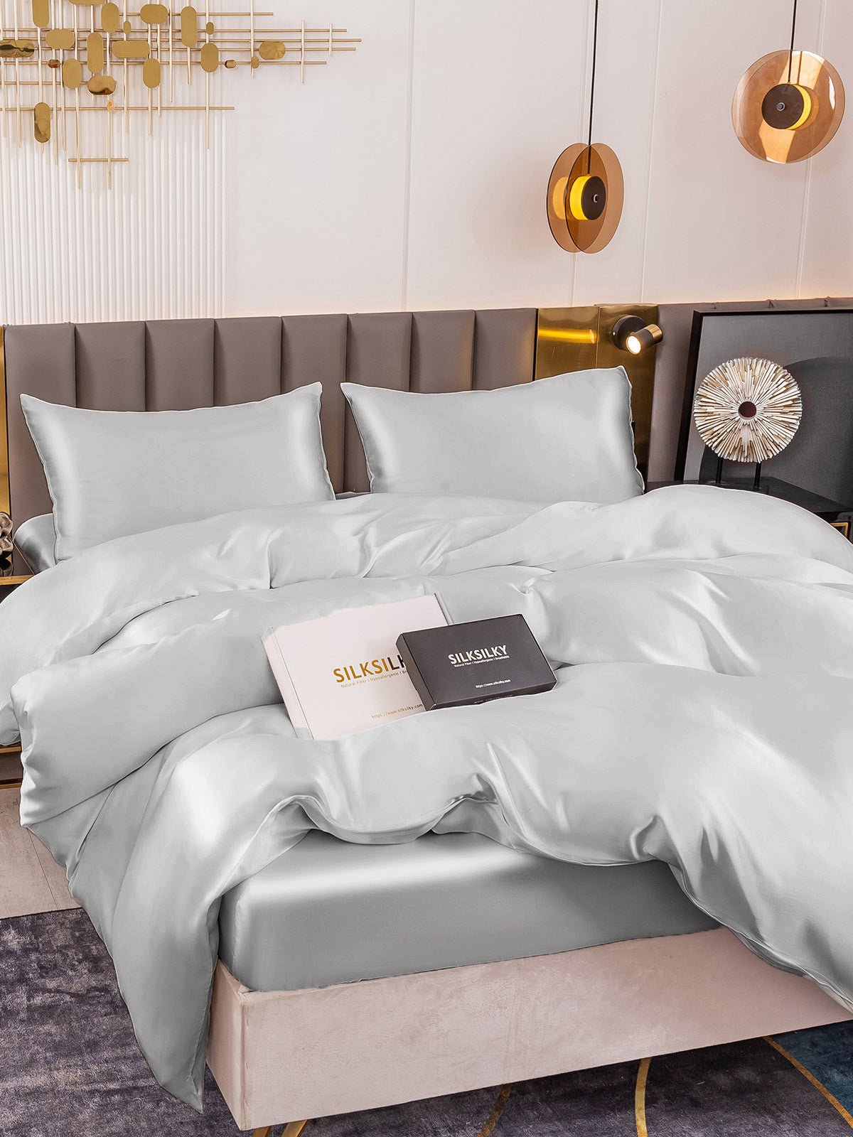 [Plata] SilkSilky-ES 19Momme Seda Pura Bedding Set 003