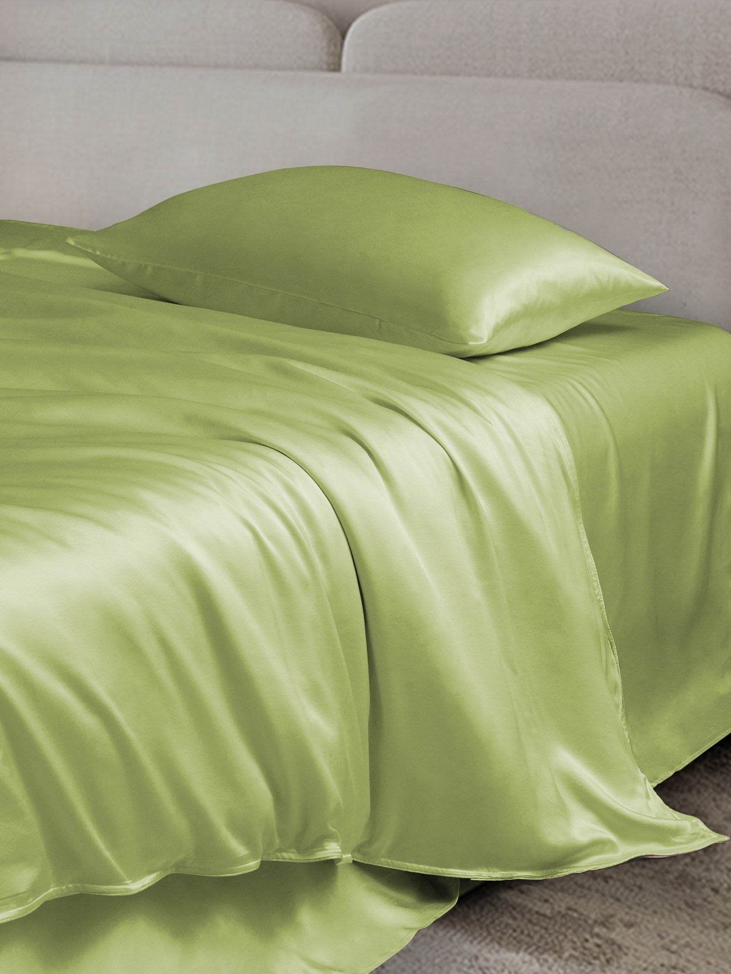 [Menta Verde] SilkSilky-ES 19Momme Juego de ropa de cama 003