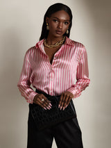 [Raya Rosa] SilkSilky-ES Long Sleeve Lapel Collar Blusas de Mujer 006
