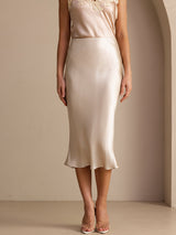 [Beige] SilkSilky-ES Falda 001