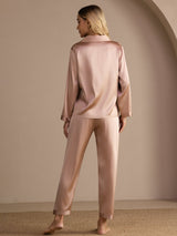 [Toscana] SilkSilky-ES Long Sleeve Lapel Collar Pijamas de mujer 002