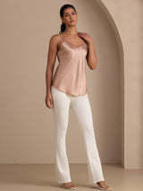 [Toscana] SilkSilky-ES Spaghetti Strap V Neck Top de tirantes 007