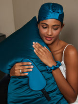[Azul Real] SilkSilky-ES 22Momme Seda Pura Pillowcase Set 004