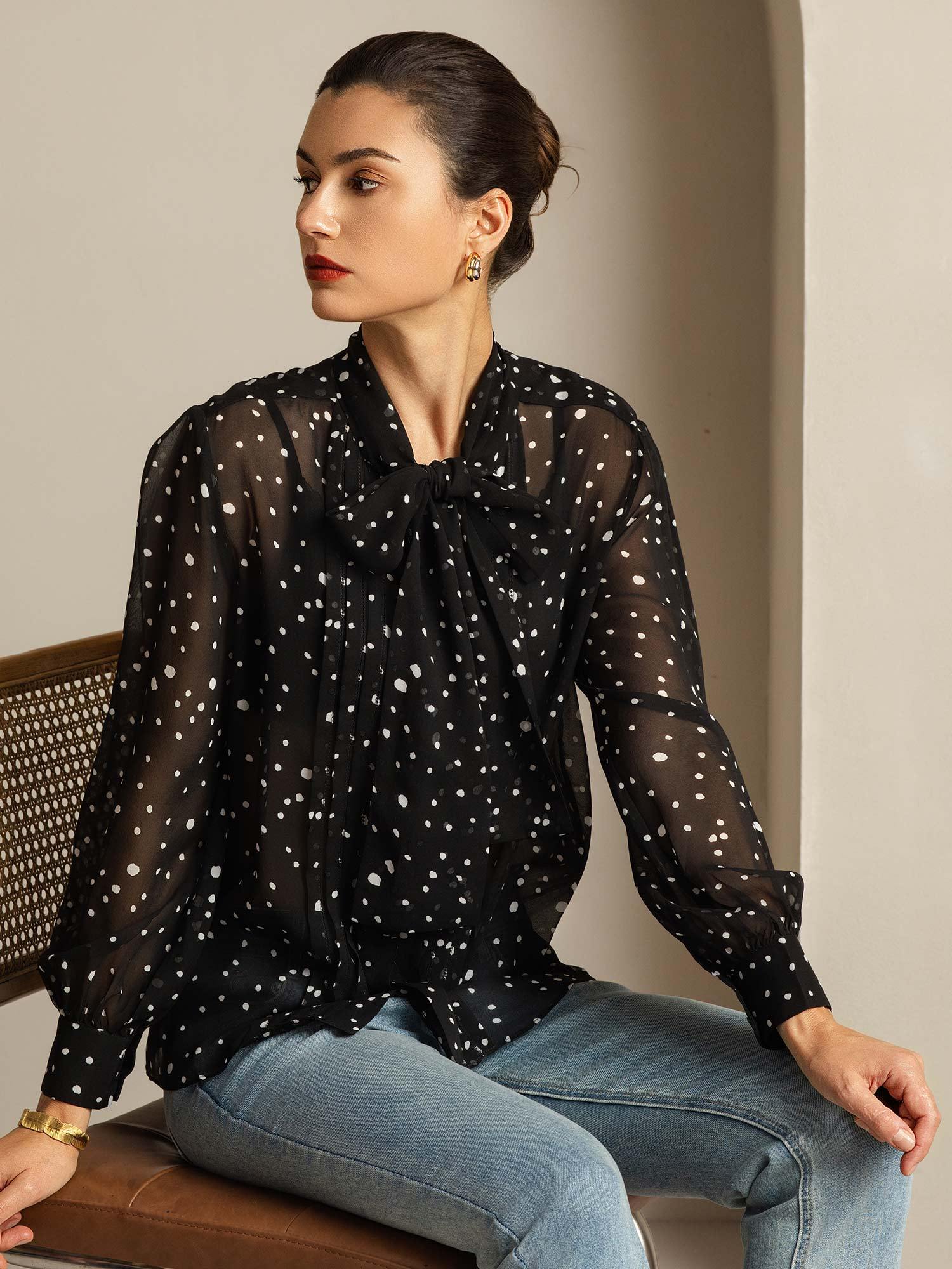 [Lunares] SilkSilky-ES Seda Pura Womens Shirt 001