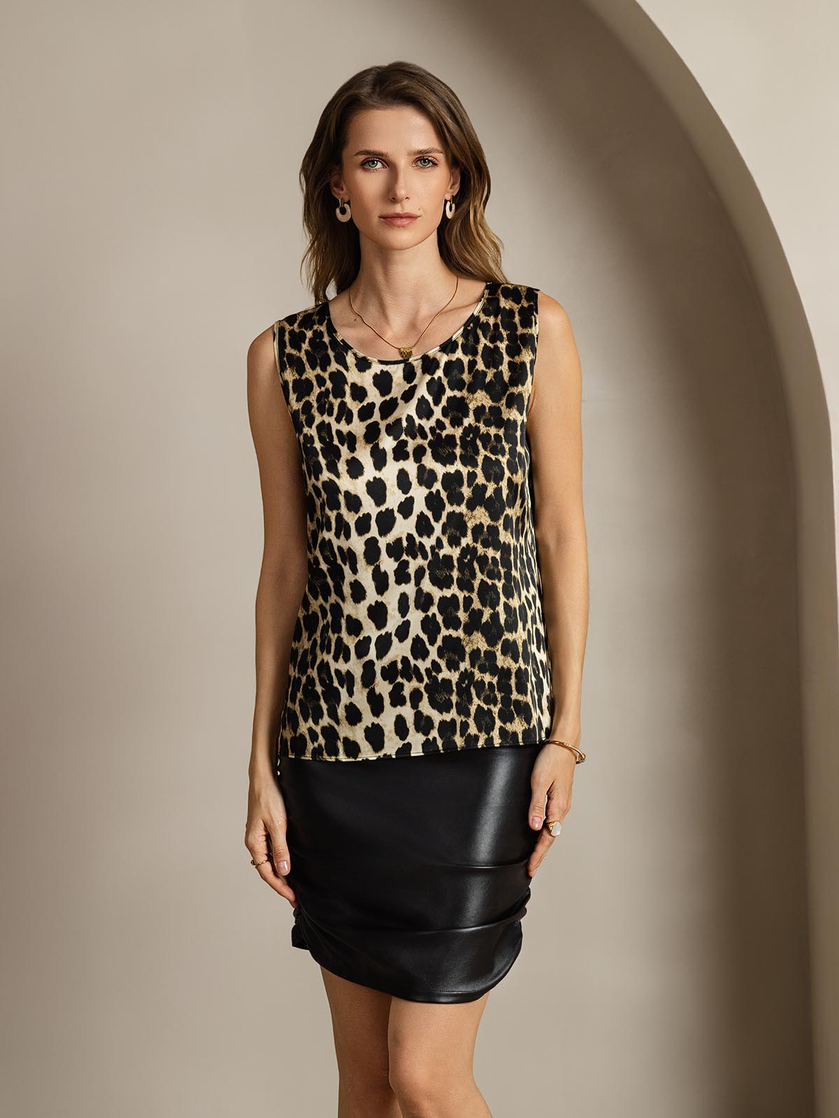 [Leopardo] SilkSilky-ES 19Momme Seda Camisoles 001