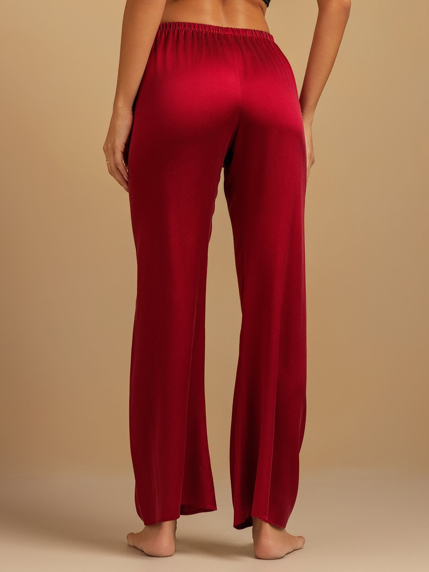 [Vino] SilkSilky-ES 19Momme Seda Womens Sleep Bottoms 002,