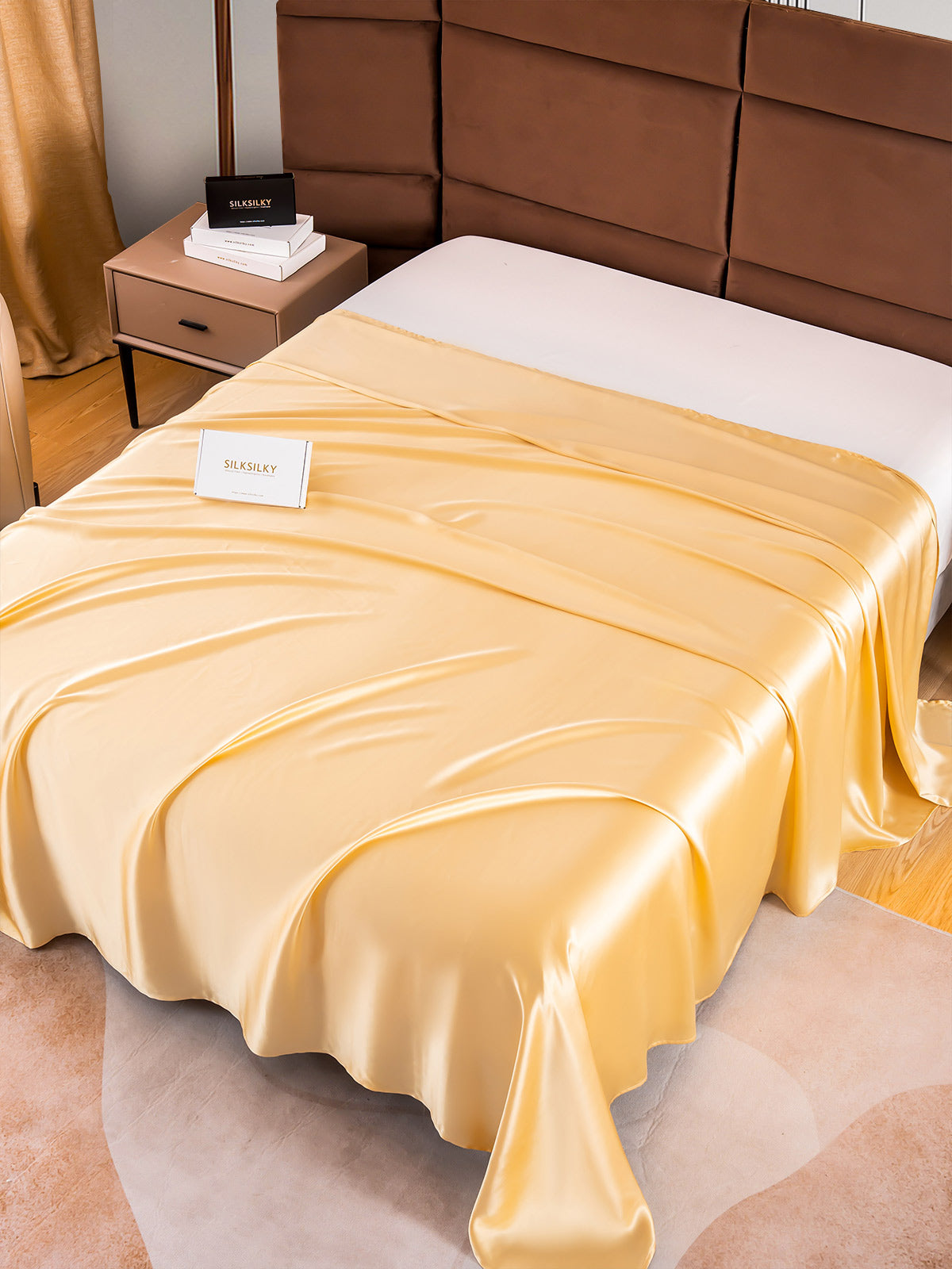 [Champán] SilkSilky-ES 22Momme Seda Pura Sheet 002
