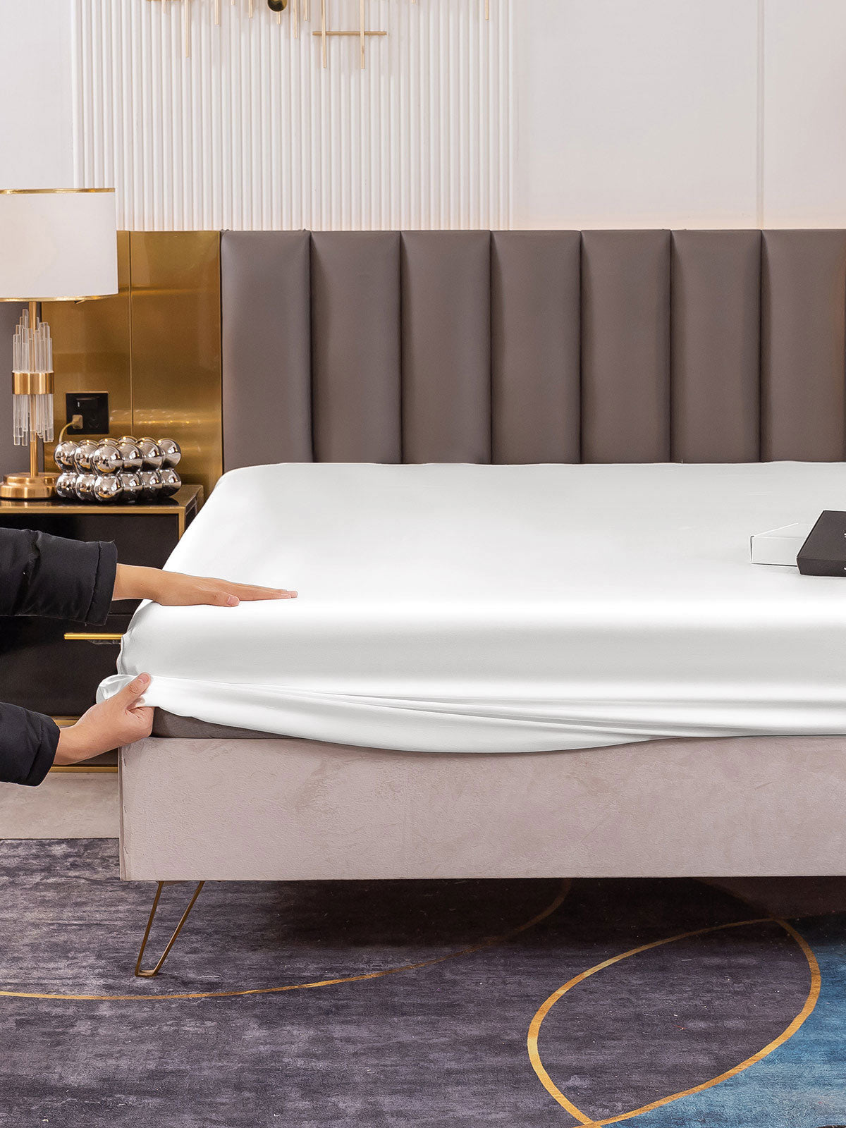 [Blanco] SilkSilky-ES 19Momme Seda Pura Sheet 005