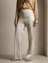[Blanco] SilkSilky-ES Pantalones de mujer 003