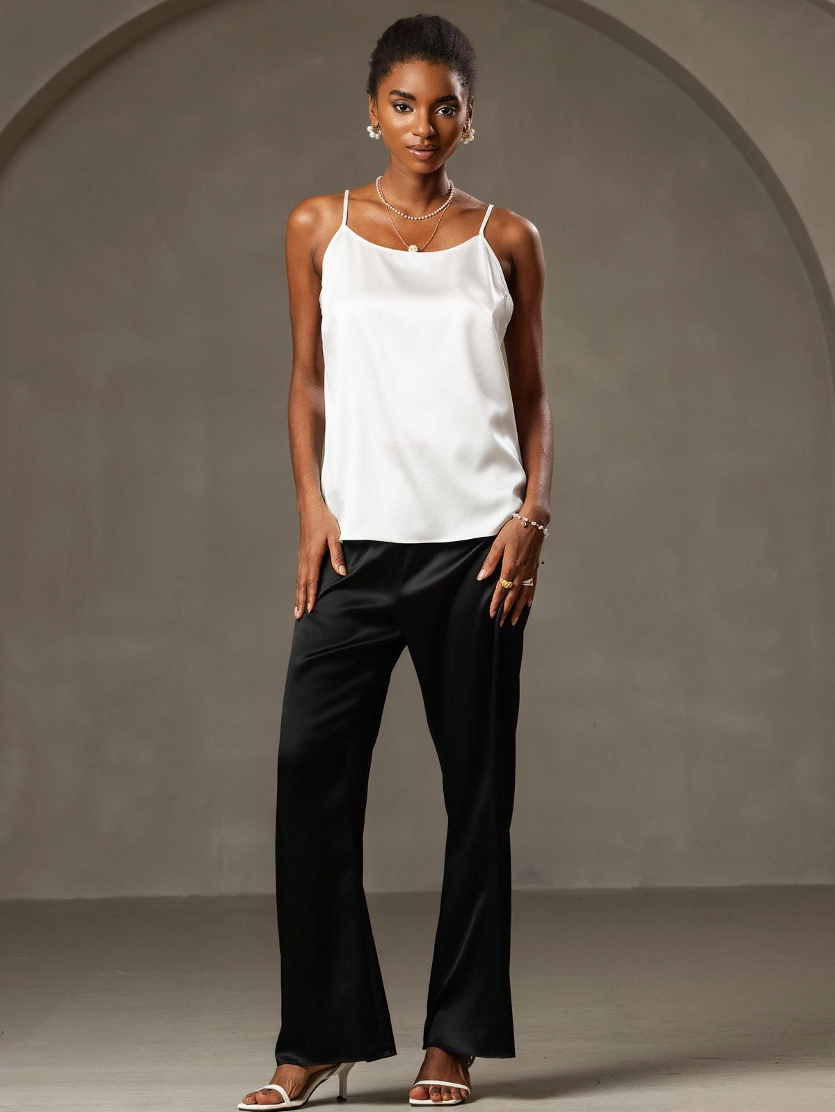 [Blanco] SilkSilky-ES 19Momme Seda Camisoles 001