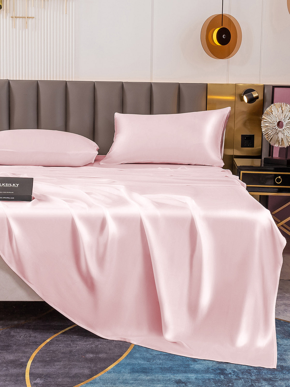 [Rosa] SilkSilky-ES 19Momme Seda Pura Bedding Set 006