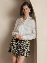 [Blanco] SilkSilky-ES Long Sleeve Lapel Collar Blusas de Mujer 004