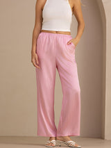[Raya Diplomática Rosa] SilkSilky-ES Womens Pants 004