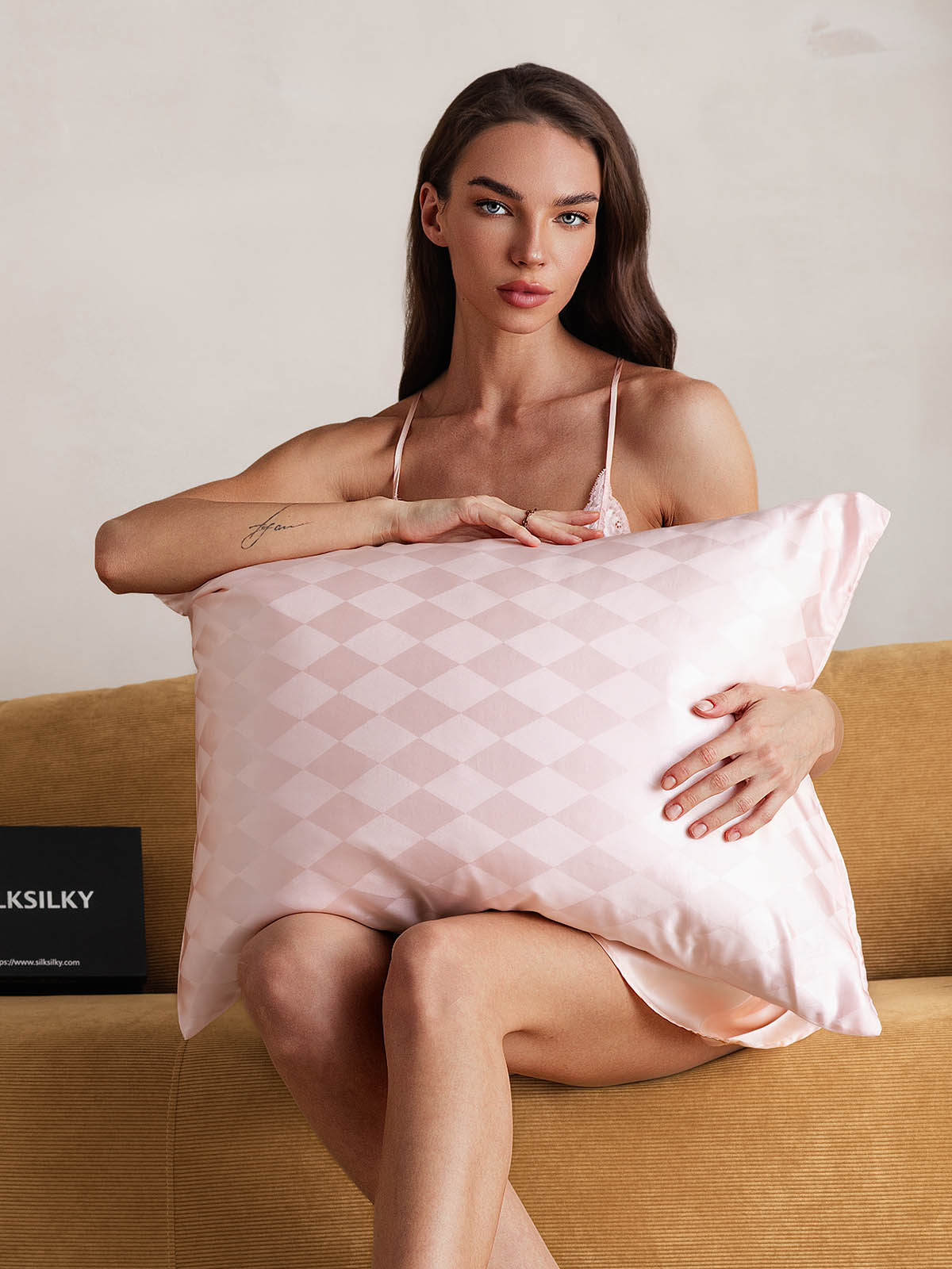 Funda De Almohada 100% Seda Pura Orgánica Estampada