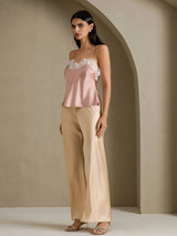 [Toscana] SilkSilky-ES Spaghetti Strap V Neck Top de tirantes 006