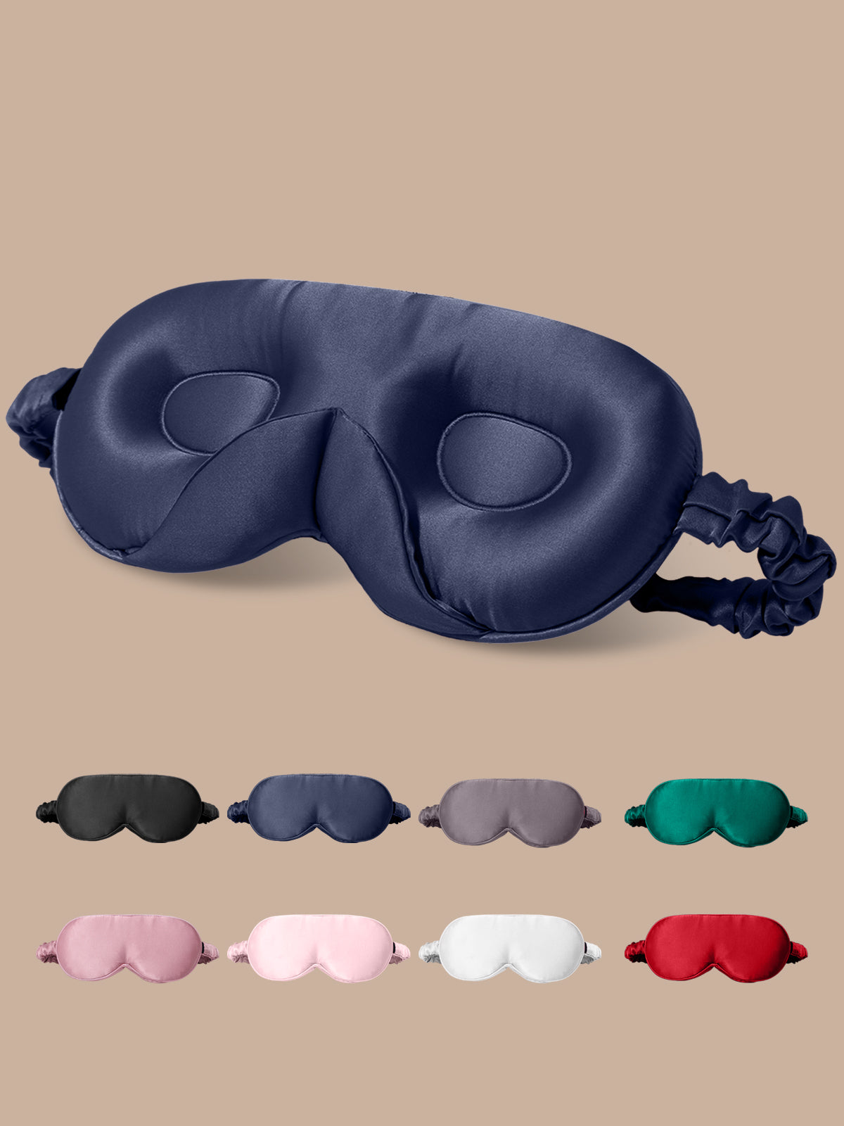 [Azul Oscuro] SilkSilky-ES Seda Pura Eye Mask 001
