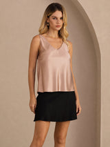 [Toscana] SilkSilky-ES Sleeveless V Neck Top de tirantes 006